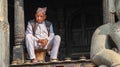 Elderly Nepali Man wearing National Cap