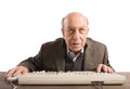 Elderly nerd Royalty Free Stock Photo