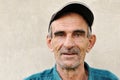 Elderly, old, mature man with hat Royalty Free Stock Photo