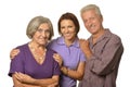 Elderly parents and their adult daughter Royalty Free Stock Photo