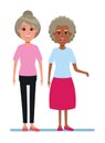 Elderly people avatar cartoon character