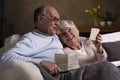 Elderly people reading old letters Royalty Free Stock Photo