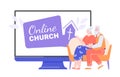 Elderly people and the online church service site