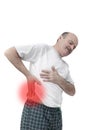 Elderly people suffering from pains in small of the back: kidney