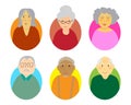 Elderly persons cartoon vector illustration design. Royalty Free Stock Photo