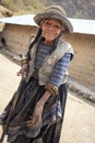 Elderly Peruvian woman, in a remote village of Peru