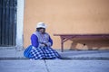 Elderly Peruvian woman, in a remote village of Peru