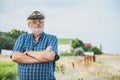 Elderly captain on the sea shore