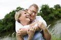 Elderly Senior Couple Romance Love Concept Royalty Free Stock Photo