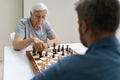 Elderly Senior Playing Chess