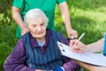 Elderly care outdoor Royalty Free Stock Photo