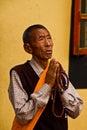 Elderly Tibetan man, Boudhanath Temple, Kathmandu, Nepal Royalty Free Stock Photo