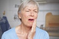 Elderly woman acute toothache