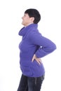 Elderly woman with back pain