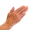 Elderly woman hand