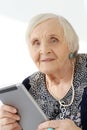 Elderly woman with happy face Royalty Free Stock Photo