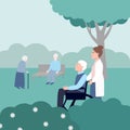 Elderly people in a nursing home