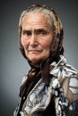 Elderly woman with kerchief