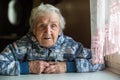 Elderly woman portrait looking at the camera. Royalty Free Stock Photo