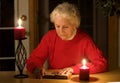 Elderly woman reading Royalty Free Stock Photo