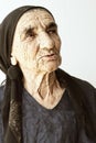 Elderly woman sideview Royalty Free Stock Photo