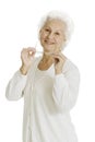 Elderly woman smiling Royalty Free Stock Photo