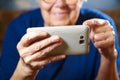 Elderly woman with tablet computer Royalty Free Stock Photo