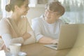 Elderly woman using laptop Royalty Free Stock Photo