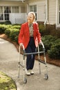 Elderly Woman Using Walker Royalty Free Stock Photo