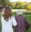 Elderly woman with the young doctor