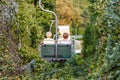 Elderly women on chairlift Royalty Free Stock Photo