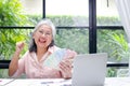 Elderly women do household income and expenses.