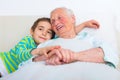 Bedtime stories with grandson Royalty Free Stock Photo