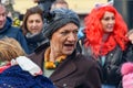 Eldery female dressed as a witch at carnival in Samobor, Croatia