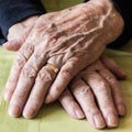 Eldery woman hands Royalty Free Stock Photo