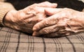 Eldery woman hands Royalty Free Stock Photo