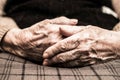 Eldery woman hands Royalty Free Stock Photo