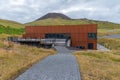 Eldheimar museum showcasing a house which was buried by volcanic ash after the last eruption of Eldfell volcano in 1973