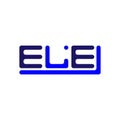 ELE letter logo creative design with vector graphic, ELE Royalty Free Stock Photo