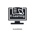 elearning isolated icon. simple element illustration from e-learning concept icons. elearning editable logo sign symbol design on