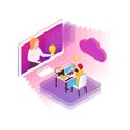 Elearning Isometric Concept