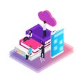 Elearning Isometric Concept