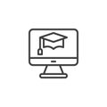 Elearning line icon