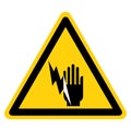 Elecrical Hazard Symbol Sign, Vector Illustration, Isolated On White Background Label. EPS10 Royalty Free Stock Photo