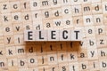 Elect word concept Royalty Free Stock Photo