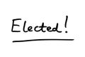 Elected Royalty Free Stock Photo