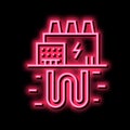 electic energy plant neon glow icon illustration