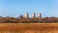 Electicity Power Station Cooling Towers Countryside