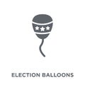 Election balloons couple icon from Political collection.