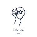 election balloons couple icon from political outline collection. Thin line election balloons couple icon isolated on white